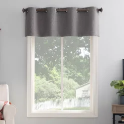 The Big OneĀ® Kentfield Woven Texture Solid Room Darkening Valance