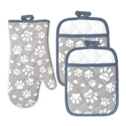 The Big One® Paw Print Oven Mitt & Pot Holder Set