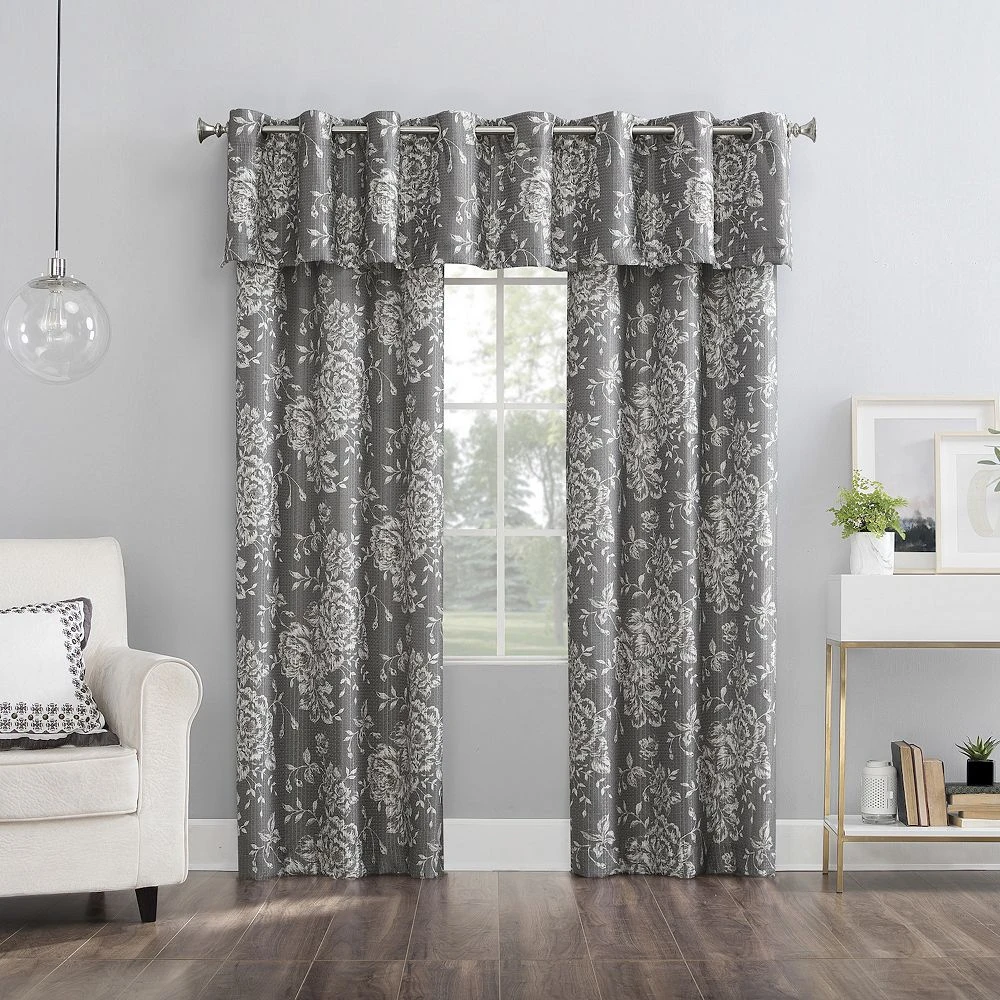 The Big One® 2-pack Dabney Floral Grommet Decorative Window Curtain Set 4 The Big One® 2-pack Dabney Floral Grommet Decorative Window Curtain Set - Image 4