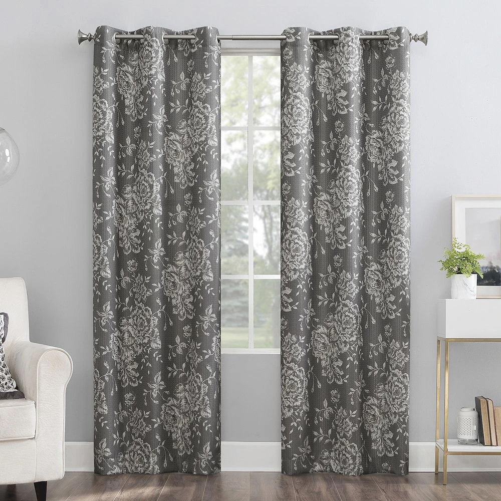 The Big One® 2-pack Dabney Floral Grommet Decorative Window Curtain Set 1 The Big One® 2-pack Dabney Floral Grommet Decorative Window Curtain Set