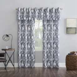 The Big One® 2-pack Illona Ikat Ogee Grommet Decorative Window Curtain Set -The Big One Shop 4962914 ALT6