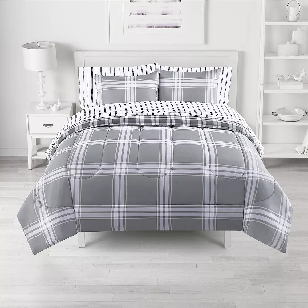 The Big One® Nathan Plaid Reversible Comforter Set With Sheets 1 The Big One® Nathan Plaid Reversible Comforter Set With Sheets