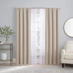 The Big One® Vanessa With Kasia Sheer Embroidery Set Of 4 Window Curtain Panels