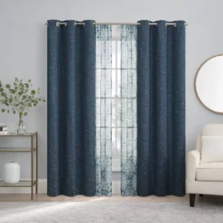 The Big One® Blackout Daxton With Gemology Sheer 4-pack Of Window Curtain Panels