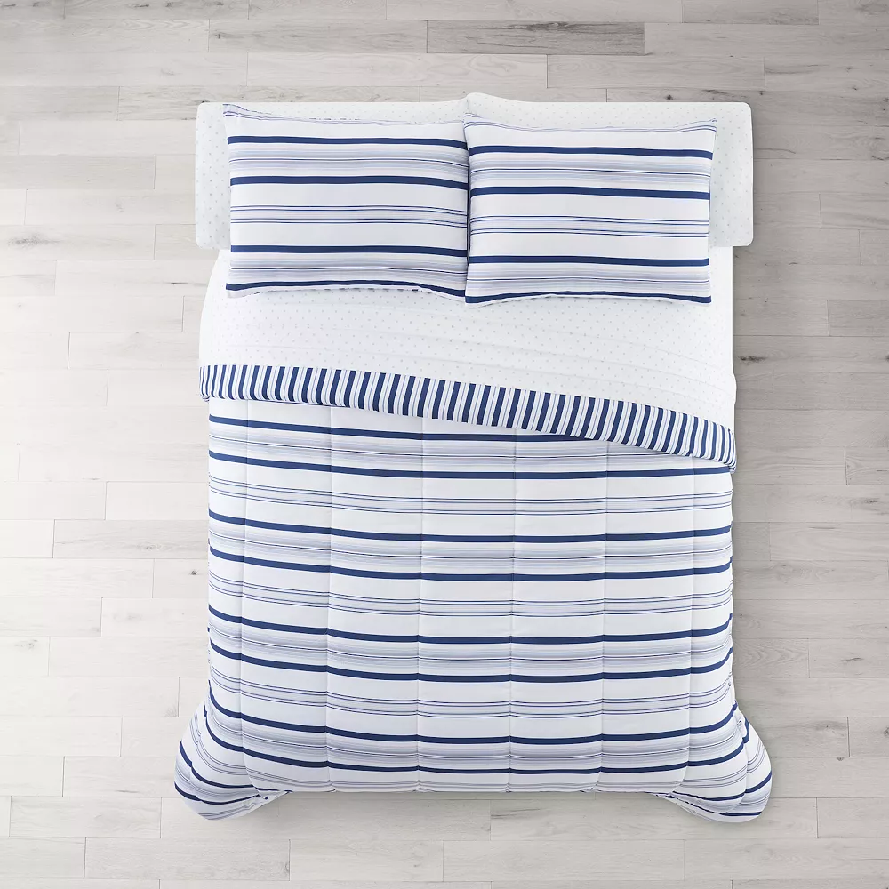 The Big One® Arden Blue Stripe Reversible Comforter Set With Sheets 5 The Big One® Arden Blue Stripe Reversible Comforter Set With Sheets - Image 5