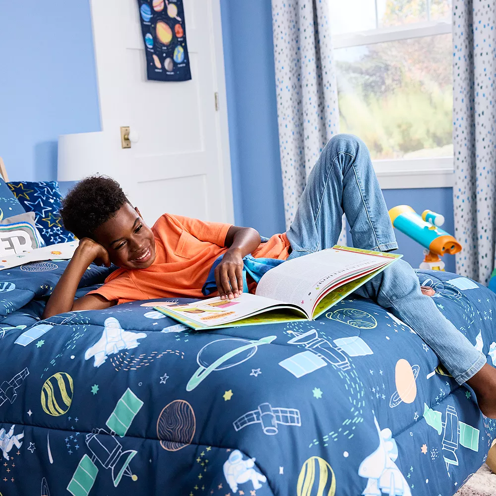 The Big One Kids™ Evan Navy Space Reversible Comforter Set With Shams 5 The Big One Kids™ Evan Navy Space Reversible Comforter Set With Shams - Image 5