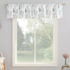 The Big OneĀ® Lakewood Foliage Print Light Filtering Rod Pocket Curtain Valance