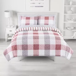 The Big One Shop 16 The Big OneĀ® Hudson Plaid Reversible Quilt Set